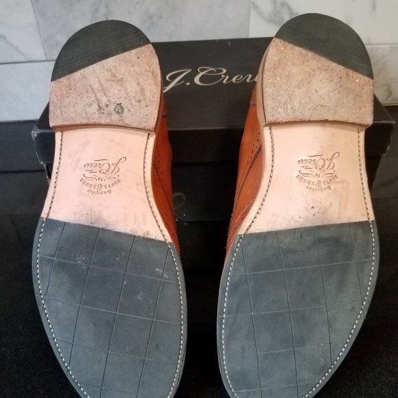 J. Crew Mens Leather Oar Stripe Derby Shoes - Size 10 D - K9291 Burnished Sienna main image 4
